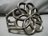 Amazing Vintage Navajo Daisy Sterling Silver Native American Bracelet-Nativo Arts