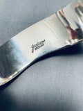 Native American One Of The Most Unique Vintage Tom Jackson Sterling Silver Inlay Bracelet-Nativo Arts