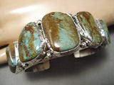 Monumental Vintage Native American Navajo Huge Royston Turquoise Sterling Silver Bracelet-Nativo Arts
