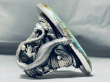 Native American 265 Gram Monster Turquoise Sterling Silver Lizard Bracelet-Nativo Arts