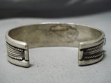 Tremendous Vintage Native American Navajo Sleeping Beauty Turquoise Sterling Silver Bracelet Old-Nativo Arts
