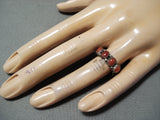 Special Navajo Coral Sterling Silver Ring Native American-Nativo Arts