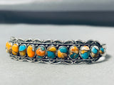 Very Unique Domed Turquoise Sterling Silver Southwest Bracelet-Nativo Arts
