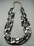 Unique Black & White Santo Domingo Jet & Shell Necklace Native American-Nativo Arts