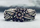 Breathtaking Aj Platero Vintage Native American Navajo Sterling Silver Bracelet-Nativo Arts