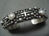 Detailed Crosses Native American Navajo Sterling Silver Christian Bracelet Cuff-Nativo Arts