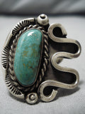 Incredible Vintage Native American Navajo Royston Turquoise Sterling Silver Ring-Nativo Arts