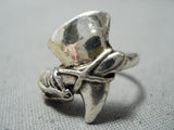 Outstanding Navajo Native American Sterling Silver Axe Ring-Nativo Arts