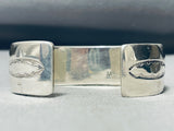 Important Vintage Native American Navajo Mary Morgan Turquoise Sterling Silver Inlay Bracelet-Nativo Arts