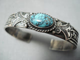 Important Albert Jake Vintage Native American Navajo Turquoise Sterling Silver Bracelet-Nativo Arts