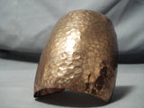 Fabulous Huge Navajo Native American Copper Hammered Cuff-Nativo Arts