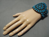 Quality Vintage Native American Navajo Teardrop Turquoise Sterling Silver American Bracelet-Nativo Arts