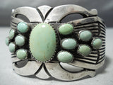 One Of The Best Vintage Native American Navajo Domed Royston Turquoise Sterling Silver Bracelet-Nativo Arts