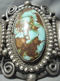 Best Vintage Native American Navajo Royston Turquoise Sterling Silver Bracelet Pawn Marks-Nativo Arts