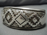 Native American Important Vintage Thick Tommy Jackson Sterling Silver Bracelet-Nativo Arts