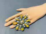 Massive Sun Honeybee Jasper Native American Sterling Silver Ring-Nativo Arts