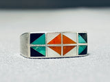Impressive Vintage Native American Navajo Turquoise Sterling Silver Ring-Nativo Arts