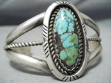 Fantastic Vintage Native American Navajo Carico Lake Turquoise Sterling Silver Bracelet-Nativo Arts
