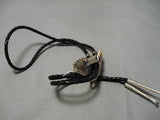 Amazing Chief Navajo Sterling Silver Native American Sugulite Bolo Tie-Nativo Arts