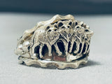 Wolfpack Wow!! Native American Navajo Sterling Silver Ring-Nativo Arts