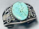 Heavy Museum Vintage Native American Navajo Apache Turquoise Sterling Silver Bracelet-Nativo Arts