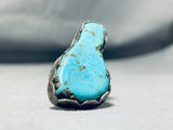 Native American Gorgeous Vintage Morenci Turquoise Sterling Silver Ring-Nativo Arts