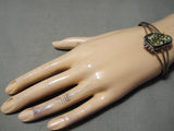Exceptional Vintage Native American Navajo New Lander Turquoise Sterling Silver Bracelet-Nativo Arts