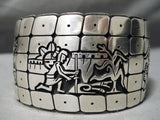 One Of The Most Unique Vintage Native American Hopi Sterling Silver Bracelet-Nativo Arts