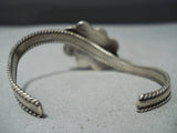 Twist Vintage Native American Navajo Sleeping Beauty Turquoise Sterling Silver Bracelet Old-Nativo Arts