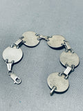Native American Unique Vintage Southwest Silver Linked Pendants Bracelet-Nativo Arts