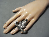 Marvelous San Felipe Native American Sterling Silver Skull Ring-Nativo Arts