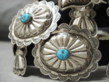 Amazing Vintage Native American Navajo Turquoise Sterling Silver Concho Belt-Nativo Arts