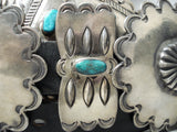 Heavy 600 Gram Vintage Native American Navajo Turquoise Sterling Silver Concho Belt Old-Nativo Arts
