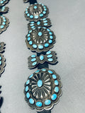 Authentic Handmade Vintage Native American Navajo Turquoise Sterling Silver Concho Belt Old-Nativo Arts
