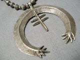 Expressive Vintage Native American Navajo Sterling Silver Necklace Old-Nativo Arts