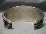 One Of The Best Vintage Native American Navajo Carico Lake Turquoise Sterling Silver Bracelet-Nativo Arts