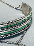 One Of The Best Vintage Native American Navajo Turquoise Choker Sterling Silver Necklace-Nativo Arts