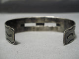 Early 1900's Vintage Native American Navajo Cerrillos Turquoise Sterling Silver Bracelet-Nativo Arts