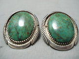 Gorgeous Vintage Native American Navajo Royston Turquoise Sterling Silver Earrings-Nativo Arts