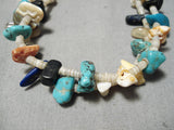 Darling Vintage Native American Navajo Turquoise Heishi Sterling Silver Necklace-Nativo Arts