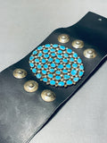 Mighty Authentic Vintage Native American Navajo Turquoise Sterling Silver Button Ketoh Bracelet-Nativo Arts