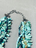 One Of The Best Vintage Native American Navajo Green Turquoise Sterling Silver Necklace-Nativo Arts