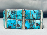 One Of The Best Ever Vintage Southwest Turquoise Sterling Silver Clasp Bracelet-Nativo Arts