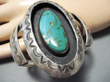 Quality Of Detail Vintage Native American Navajo Royston Turquoise Sterling Silver Bracelet Old-Nativo Arts