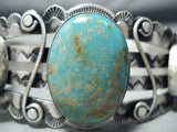 Breathtaking Native American Navajo Royston Turquoise Sterling Silver Bracelet-Nativo Arts
