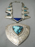 Best Vintage Native American Navajo Hank Whitethorne Turquoise Sterling Silver Necklace-Nativo Arts