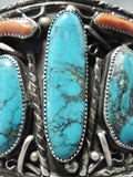Massive Vintage Native American Navajo Blue Diamond Turquoise Sterling Silver Bracelet-Nativo Arts