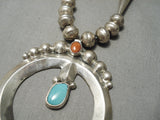 Superior Vintage Navajo Sterling Silver Native American Turquoise Necklace Old-Nativo Arts