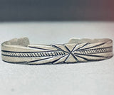 Traditional Vintage Native American Navajo Sterling Silver Bracelet-Nativo Arts