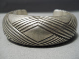 Tremendous Vintage Navajo Sterling Silver Bracelet Old Native American-Nativo Arts